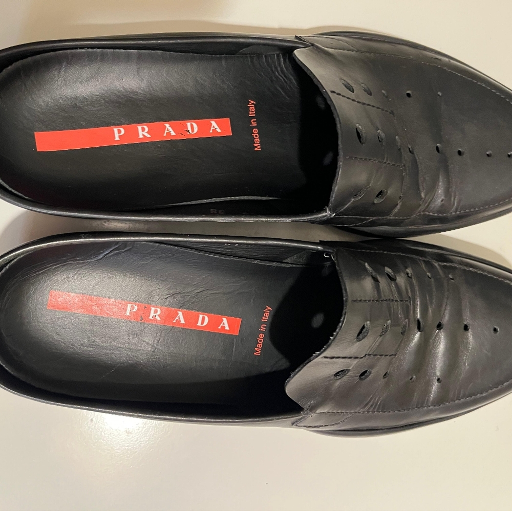 Prada Leather Slip-On Loafers - Picture 5 of 5